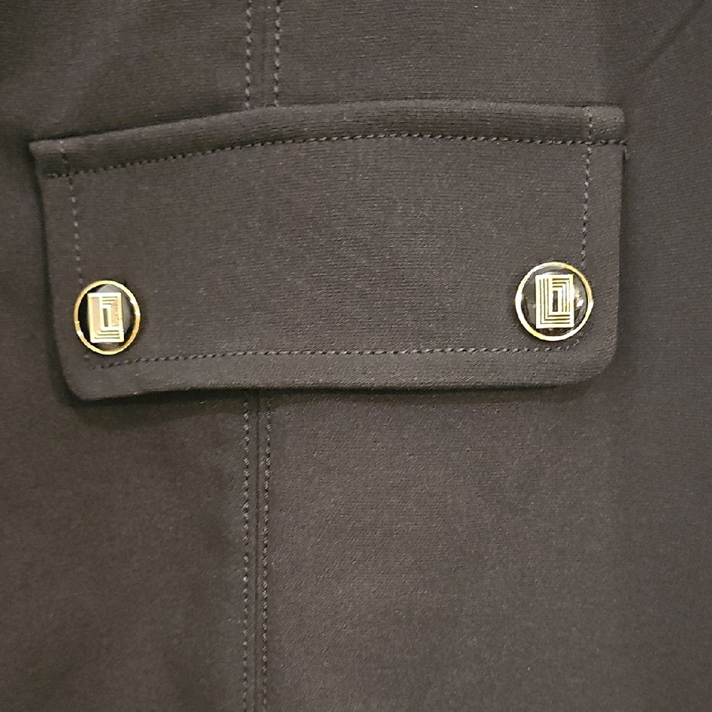 Karl Lagerfeld Black Sheath Midi Dress - Picture 4 of 8